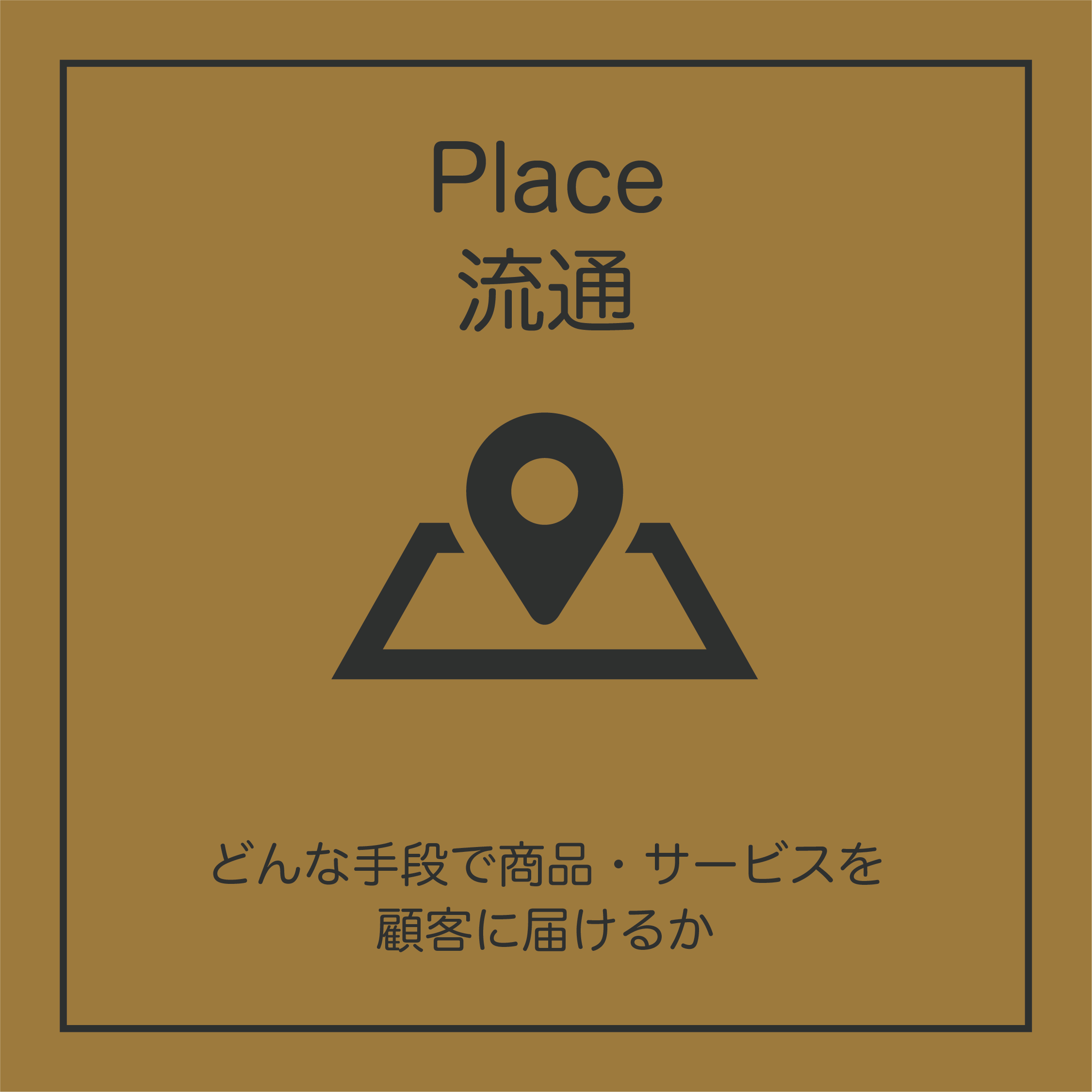 Place（流通）：どんな手段で商品・サービスを顧客に届けるか